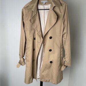 H&M Double-Breasted Trench Coat • Beige/Tan • Size 10